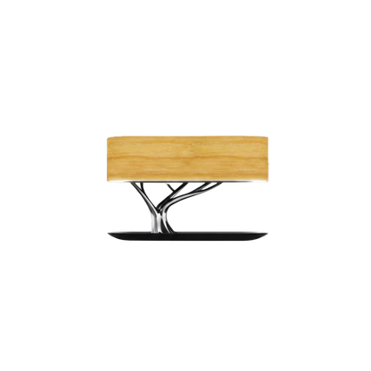 Wood Touch Dimmable LED Table Lamp Tree Design With Wireless Charging Pad