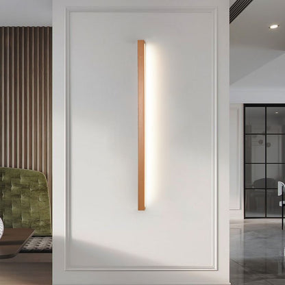 Wooden Linear Vanity Wall Light Mirror Bar Minimalist LED
