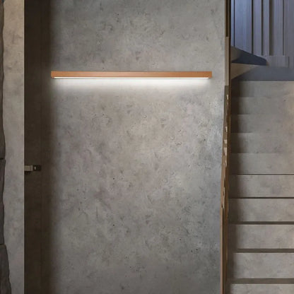 Wooden Linear Vanity Wall Light Mirror Bar Minimalist LED